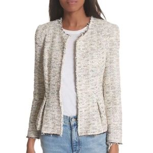 Rebecca Taylor - Rainbow Tweed Peplum Jacket - Size 4, Multi Color